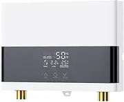 Snblzhef Water Heater Electric,Instant Hot Water Heater with Remote Control,Water Temperature Regulating Valve LCD Touch Screen,B
