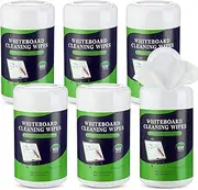 6 Pack Dry Erase Wipes 600 pcs Whiteboard Cleaning Wipes Wet Whiteboard Cleaner Classroom Teacher Supplies, 100 Wipes Per Canister