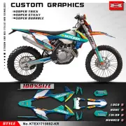 Motocross Complete Custom Graphics Decal Sticker Kit for EXC XCW 2017 2018 2019