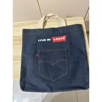 在飛比找蝦皮購物優惠-LEVI’S牛仔提袋斜背包肩背包購物袋附長短提把