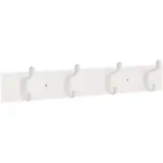 Casual Curve Wall Mounted Pure White 16 in. Coat Rack, 4 Hooks, B46717K-PWW-C