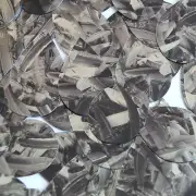 Sequin Teardrop 1.5" Black Silver Bird Feathers Print Metallic