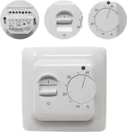 Manual Underfloor Heating Thermostats 220v 16a, Electric Underfloor Heating Controller Mechanical Room Thermostat With Floor Sensor Probe1pc