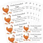 Unwashed Chicken Quail Duck Egg Carton Stickers 1 * 2.5 Inch Farm Fresh Eggs Car