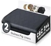 LUFTPETS Washable Rabbit & Guinea Pig Cage Liners for C&C 2x4 (57"x28"), 2 PCS, Easy to Clean Unlike Fleece, Absorbent, Waterproof & Non-Slip Guinea Pig Bedding & Pee Pads & Rabbit Floor Mats