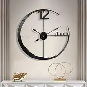 KEQAM Large Wall Clock,Modern Minimalist Wall Clock Round Silent Non-Ticking Battery Operated Decorative Clocks for Living Room/Entryway/Kitchen/Bedroom/Office/Home Metal Wall Decor 24 inch