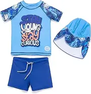 [Mazuliso] Boys Baby Swimsuit UPF50+ Rash Guard Sets Long Sleeve Two Piece Sunsuit