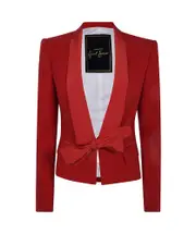 Dsquared2 Bow Embellished Tailored Jacket IT42 Red