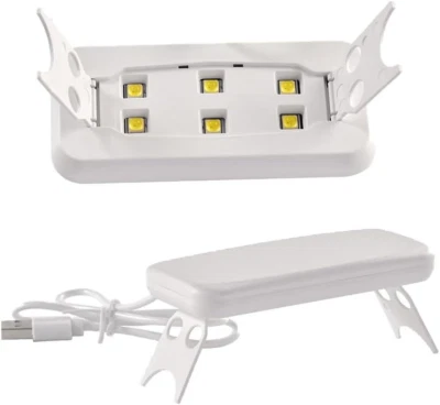 UV LED Nail Dryer Mini Lamp Portable Curing Light for Gel Nail Polish, 6W (White