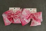 SCUNCI 1 PC HAIR CLIP GO BIG AND GO BOW PINK NEW PACK OF 2