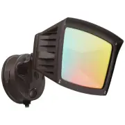LED 3CCT Flood Light Dusk to Dawn, Sensor Security Light, Bronze