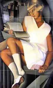 Tamara de Lempicka Art Deco Mural Ceramic Backsplash Tile #833
