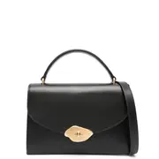 [Mulberry] Lana Top Handle Black High Gloss Leather
