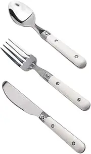 Totority Home Cutlery 3pcs Kids Stainless Steel Cutlery Set Forks Spoons Easy Clean