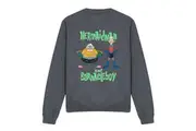 SpongeBob SquarePants Unisex Adult Mermaid Man & Barnacle Boy Sweatshirt (Charcoal) - UTTV12804