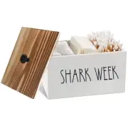 Tampon Holder for Bathroom, Farmhouse Pad Orgainzier Container, Rustic Wood B...