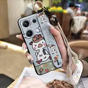Phone Case Compatible with Redmi Note14S Global, Fashion Design Soft case Wrist Strap Anti-dust Kickstand Dirt-Resistant Cartoon Phone Holder