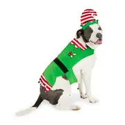 All Day Christmas Elf Pet Costume Set
