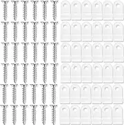 NILLOS R-Type Clip, 100 PCS Cord Fastener Clips with Screws for Wire Management (1 x 1.9 cm/0.39 x 0.74 in)