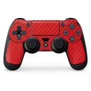 Textures PS4 Controller Skin - Red Carbon Fiber