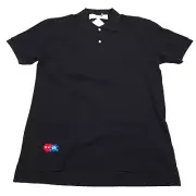 $227 PLAY Comme des Garcons x Artist Black Invader Polo Shirt Japan Mens Size XL