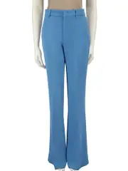 Blue Boot Cut Tailored Trousers