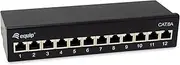 326622 12-Port Cat.6A Shielded Desktop Patch Panel, Black