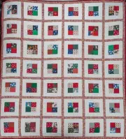 New, handmade Christmas patchwork twin size quilt soft flannel snowflake back