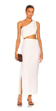 Sir Clemence One Shoulder Midi Dress Size 0 (6) RRP $480