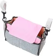 SWOOMEY Large Capacity Stroller Organizer Bag Waterproof Nylon for Milk Bottles Diapers Toys Cup Holder Pockets