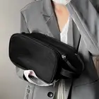Leather Cosmetic Bag Foldable Storage Handbag Retro Travel Bags Holiday