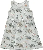 [Caihoyu] Girls Summer Tank Dresses Toddler Fashion Spring Dresses Birthday Gift, Multicolor02, 6 Years
