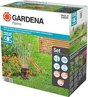 Gardena Sprinkler System Starter Set Pipeline with Oscillating Sprinkler: Complete starter set for the pipeline system, water intake all around the house and garden, underground install (08272-20)