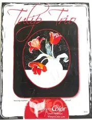 Tulip Trio Raw Edge Applique Whisper Color 23''x 27'' Pattern