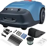 Smart Wireless Robotic Lawnmower, Fully Automatic Robotic Lawn Mowers, Trim Height Adjustable 2-5.5cm, Work Efficiency 150㎡/h, Climbing Ability, for 1200㎡ Garden Home