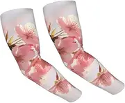 [FHEDVBN] cherry blossom Arm Sleeves Compression Arm Covers for Men Women Outdoor Sun Sleeves Cooling Sports Sleeve, Black