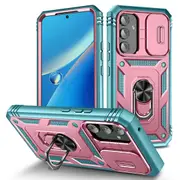 For Samsung Galaxy A54 5G PC TPU Case Kickstand Shockproof Cover with Card Slot,Lens Guard
