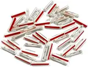 HAIKING Badge Crafting Pins, 50 Pcs Adhesive Bar Pins for Brooch, Name Tags, ID Badges, Ribbons, Clothes (White)