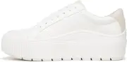 Dr. Scholl's Shoes Women's Time Off Max Platform Sneaker 7, White Smooth