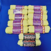 12 Columbia Minerva Needlepoint Crewel Yarn Baby Yellow 100% Virgin Wool VTG NOS