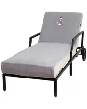 Linum Home Textiles Anchor Embroidered Chaise Lounge Cover