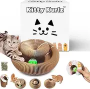 Kitty Kurlz Cat Toy, Reversible Infinity Style Magic Organ Cat Toy Made from Recycled Corrugated Cardboard Durable & Long Lasting.