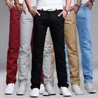 Men Chinos Trousers Slim Fit Stretch Casual Office Work Business Smart Pants..♡