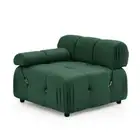 Foret 1 pc Arm Seat Modular Tufted Velvet Sofa Lounge Couch Furniture Home Green