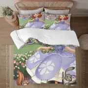 v6445 Bed Sheets Bedding Sofia the First 3-Piece Bedding Set1 Quilt Cover +2 Pillowcases For Kids Boys Girls Adult Cartoon Warm Cute Fashion Holiday