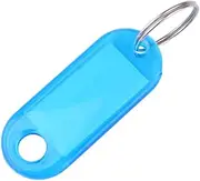 Veemoon 30pcs Keychain Id Tags Name Label Marking Tags for Hotels and Rooms Identification Insertable Label Holders