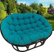 Swing Chair Cushion Papasan Overstuffed Chair Cushion, Egg Chair Cushion Double Papasan Chair Cushion, Double Sink Into Our Thick Comfortable Oversized Papasan,Blue,67 * 47 * 6in