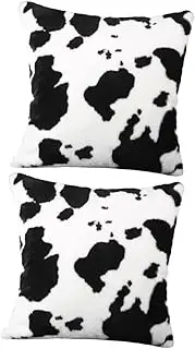 Cabilock 2Pcs Cow Spots Throw Pillow Covers Cushion Cases with Hidden Zipper for Sofa Car and Living Room Modern Design for Cozy
