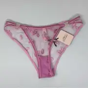 Agent Provocateur Jem Pink Kiss Brief AP4 Large NWT $130