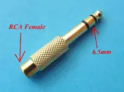 2x 6.35mm 1/4" Male to RCA Female Stereo Audio Jack Adapter Converter Metal AU